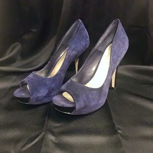 Blue Suede Jessica Simpson Pumps